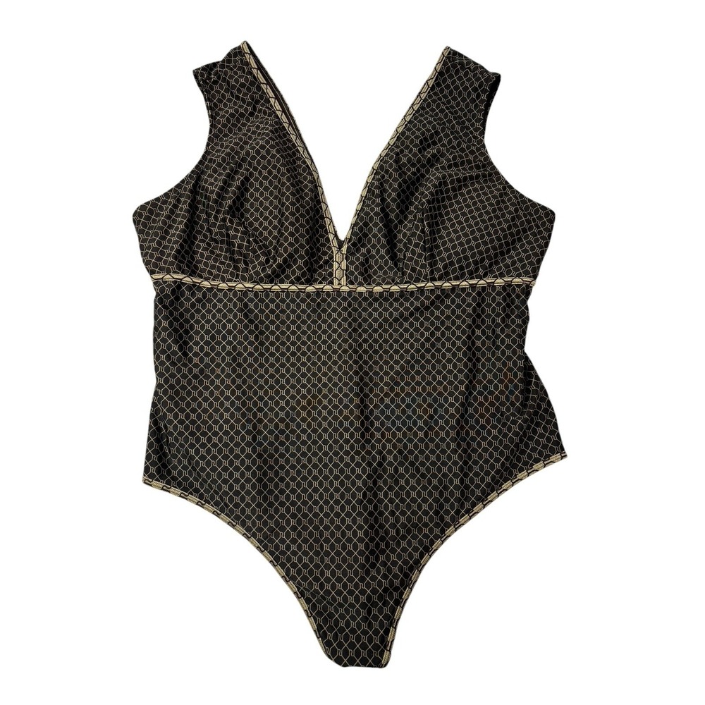 River Island Resort Women's Plus‎ Size 22 Geometric Print One-Piece Swimsuit - Picture 2 of 16